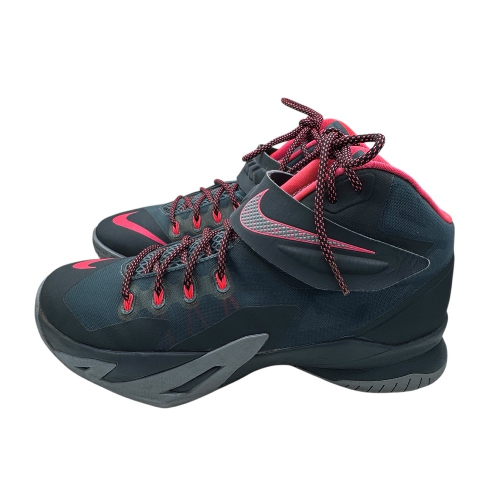 Nike LeBron James Zoom Soldier 8 Black and Red High-Top Sneakers - Size 11 - Picture 9 of 15